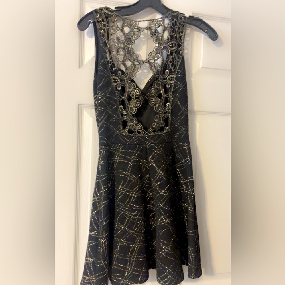 Night out gold and black dress